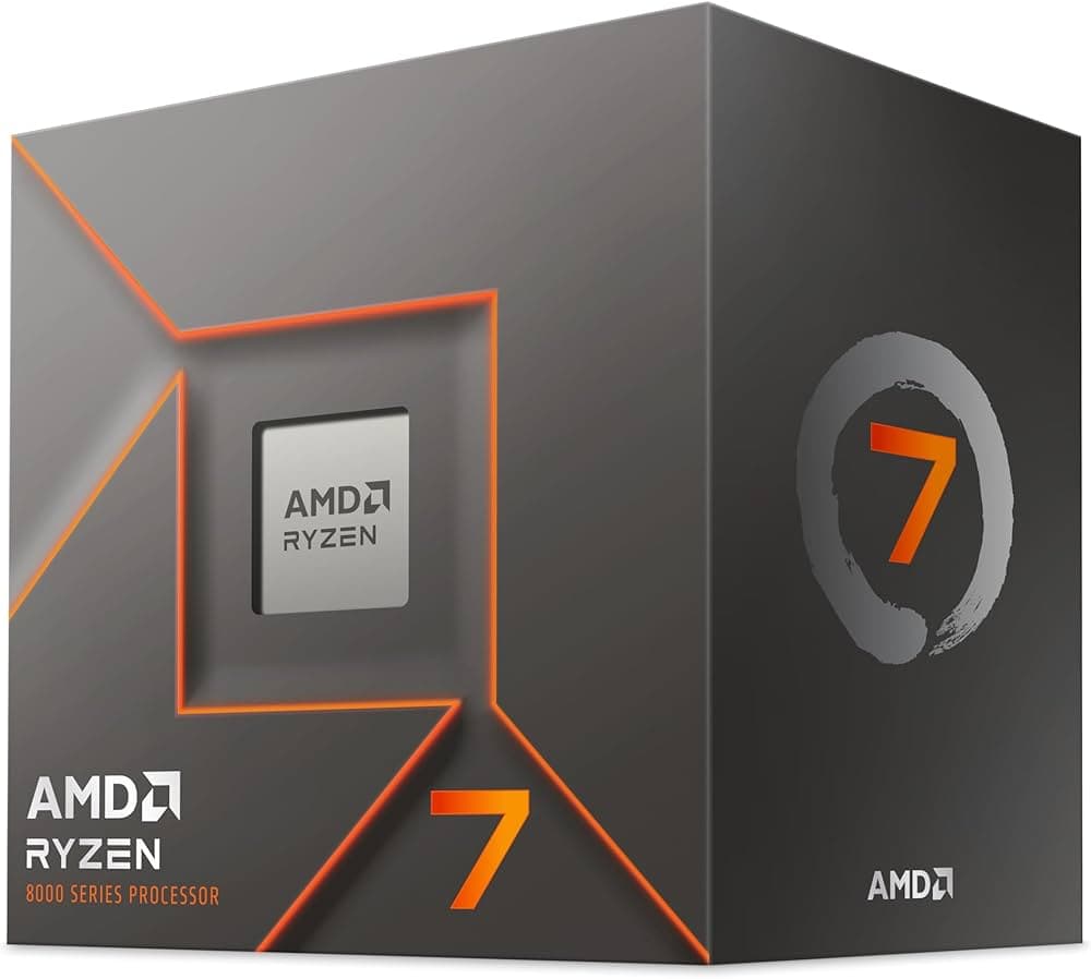AMD Ryzen 7 8700F, AM5, Up to 5.0GHz, 8-Core, 65W, 24MB Cache, 4nm, 8th Gen, No Graphics, NO HEATSINK/FAN - OEM *TRAY*