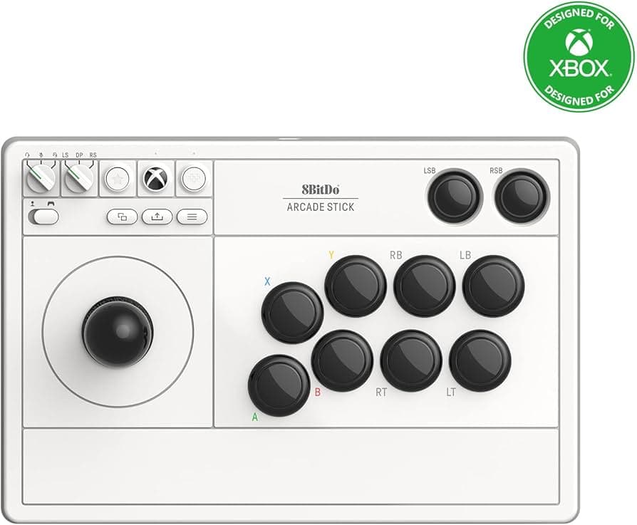 8BitDo Arcade Stick for Xbox & PC (White) - Xbox X (FN) - Main View