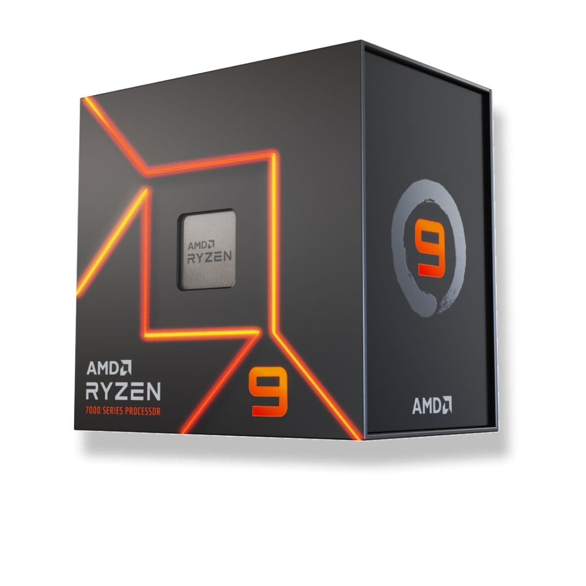 AMD Ryzen 9 7900X CPU, AM5, 4.7GHz (5.6 Turbo), 12-Core, 170W (230W Turbo), 76MB Cache, 5nm, 7th Gen, Radeon Graphics, NO HEATSINK/FAN - Main View