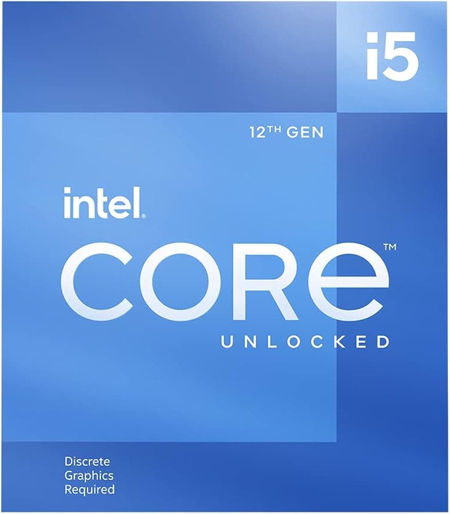 Intel Core i5-12600KF CPU, 1700, 3.7 GHz (4.9 Turbo), 10-Core, 125W (150W Turbo), 10nm, 20MB Cache, Unlocked, Alder Lake, No Graphics, NO HEATSINK/FAN