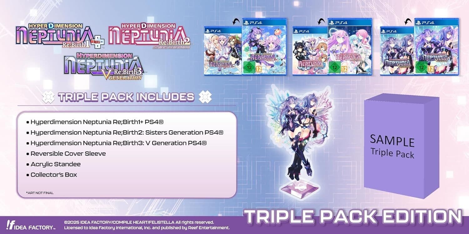 Hyperdimension Neptunia Re;Birth Series (1-3) Triple Pack - PS4 - Main View